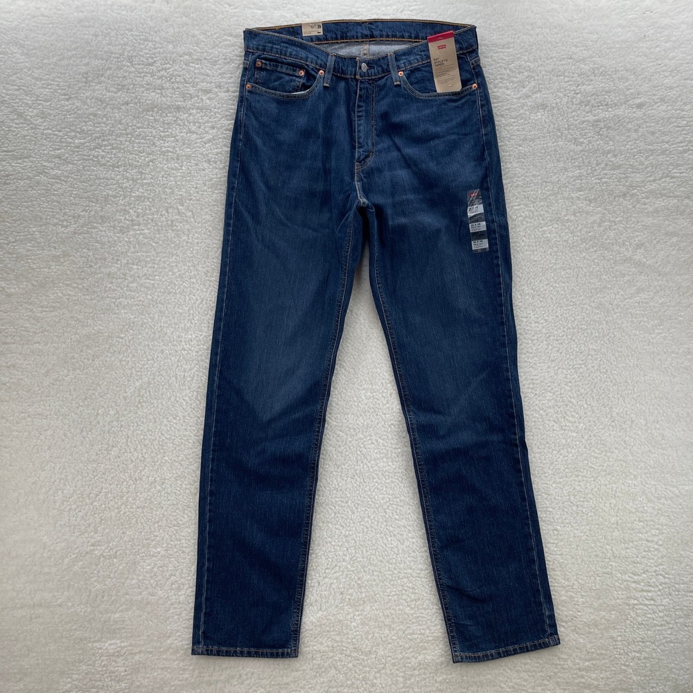 Levis 541 Jeans Mens 36x38 Blue Athletic Tapered Dark Wash Stretch Denim Casual